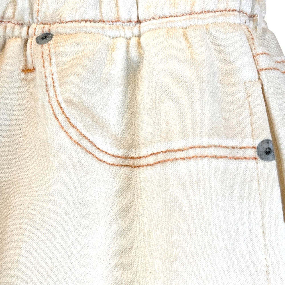 NWOT Blank NYC Printed Faux Denim French Terry Shorts Real Pockets Pull-on XS - Picture 3 of 8